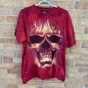 Vintage 2005 Skullbone Marvel Red Skull T Shirt Large